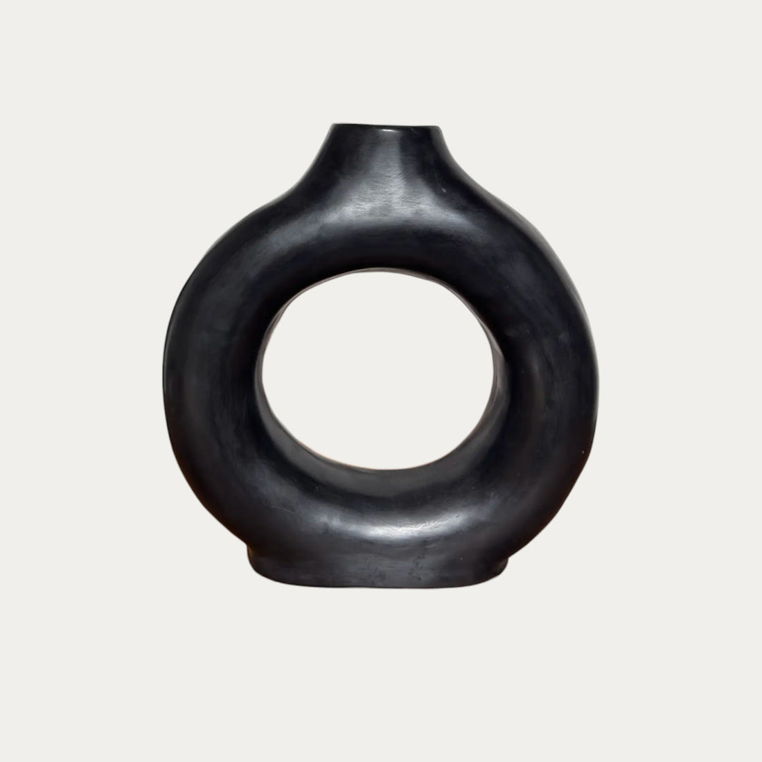 Vase Donut Noir Céramique - Le N°02